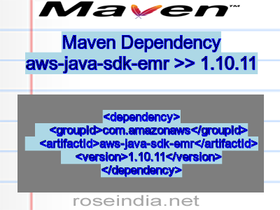 Maven dependency of aws-java-sdk-emr version 1.10.11