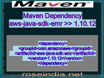 Maven dependency of aws-java-sdk-emr version 1.10.12