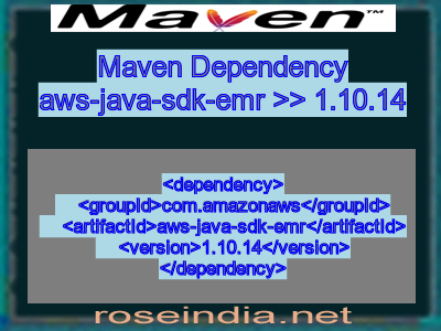 Maven dependency of aws-java-sdk-emr version 1.10.14