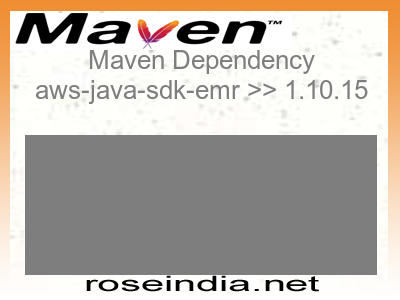 Maven dependency of aws-java-sdk-emr version 1.10.15