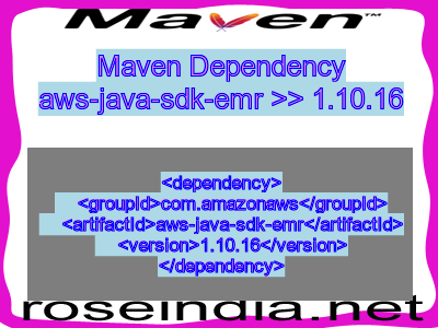 Maven dependency of aws-java-sdk-emr version 1.10.16