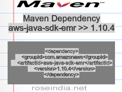 Maven dependency of aws-java-sdk-emr version 1.10.4