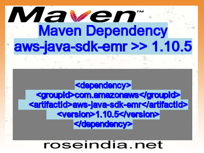 Maven dependency of aws-java-sdk-emr version 1.10.5