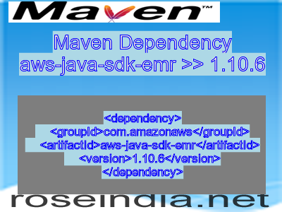 Maven dependency of aws-java-sdk-emr version 1.10.6