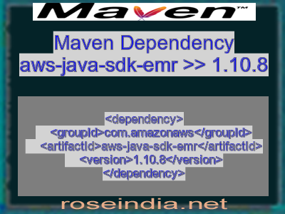 Maven dependency of aws-java-sdk-emr version 1.10.8