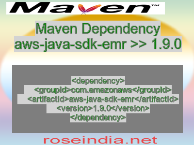 Maven dependency of aws-java-sdk-emr version 1.9.0