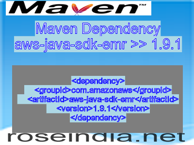 Maven dependency of aws-java-sdk-emr version 1.9.1