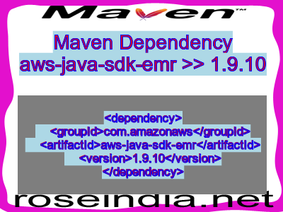 Maven dependency of aws-java-sdk-emr version 1.9.10