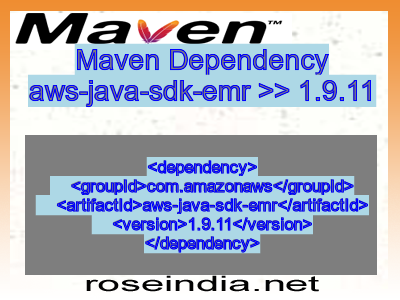 Maven dependency of aws-java-sdk-emr version 1.9.11