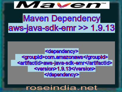 Maven dependency of aws-java-sdk-emr version 1.9.13
