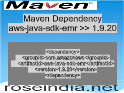Maven dependency of aws-java-sdk-emr version 1.9.20