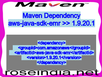Maven dependency of aws-java-sdk-emr version 1.9.20.1