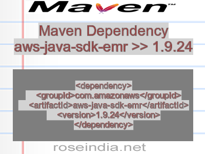Maven dependency of aws-java-sdk-emr version 1.9.24