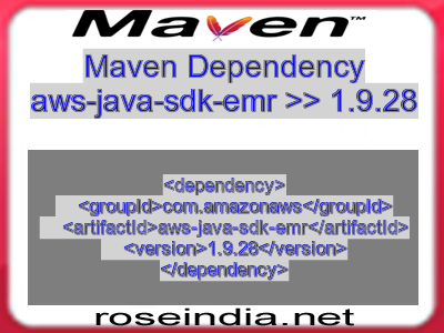 Maven dependency of aws-java-sdk-emr version 1.9.28