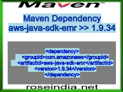 Maven dependency of aws-java-sdk-emr version 1.9.34