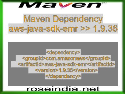 Maven dependency of aws-java-sdk-emr version 1.9.36
