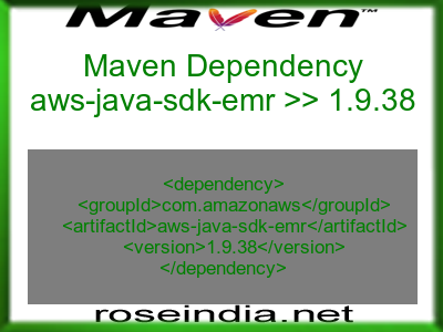 Maven dependency of aws-java-sdk-emr version 1.9.38