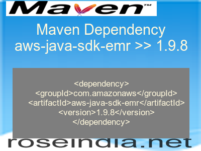 Maven dependency of aws-java-sdk-emr version 1.9.8