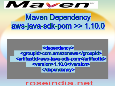 Maven dependency of aws-java-sdk-pom version 1.10.0