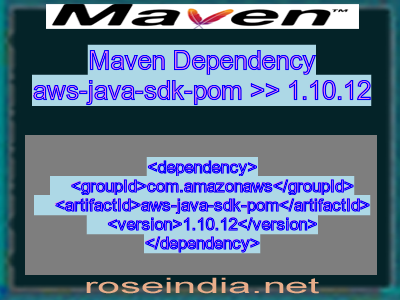 Maven dependency of aws-java-sdk-pom version 1.10.12