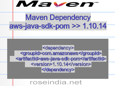 Maven dependency of aws-java-sdk-pom version 1.10.14