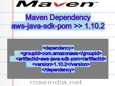 Maven dependency of aws-java-sdk-pom version 1.10.2