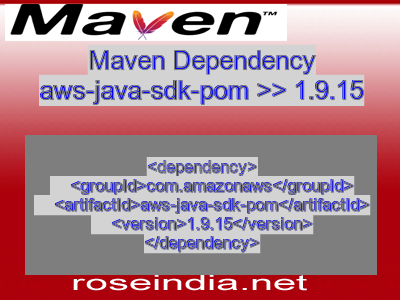 Maven dependency of aws-java-sdk-pom version 1.9.15