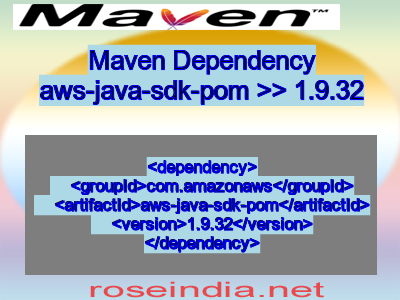 Maven dependency of aws-java-sdk-pom version 1.9.32