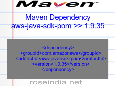 Maven dependency of aws-java-sdk-pom version 1.9.35