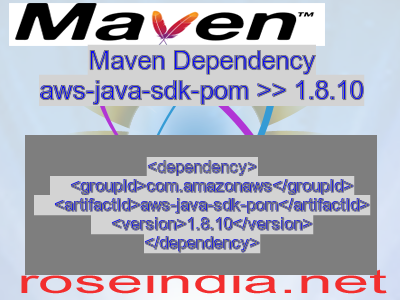 Maven dependency of aws-java-sdk-pom version 1.8.10