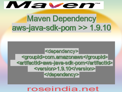 Maven dependency of aws-java-sdk-pom version 1.9.10