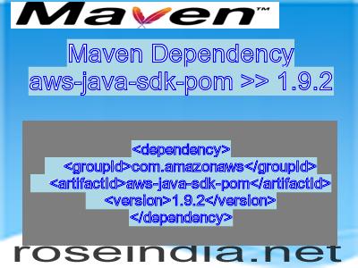 Maven dependency of aws-java-sdk-pom version 1.9.2