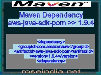 Maven dependency of aws-java-sdk-pom version 1.9.4