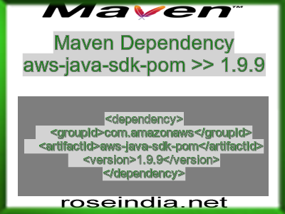 Maven dependency of aws-java-sdk-pom version 1.9.9