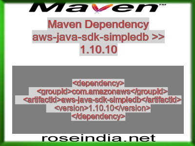 Maven dependency of aws-java-sdk-simpledb version 1.10.10