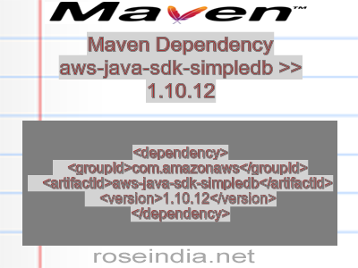 Maven dependency of aws-java-sdk-simpledb version 1.10.12
