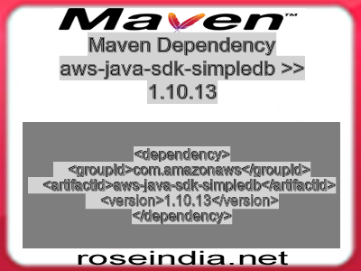 Maven dependency of aws-java-sdk-simpledb version 1.10.13