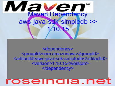 Maven dependency of aws-java-sdk-simpledb version 1.10.15