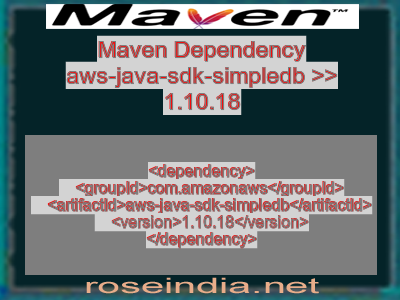 Maven dependency of aws-java-sdk-simpledb version 1.10.18