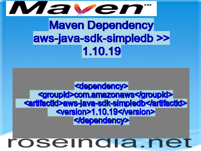 Maven dependency of aws-java-sdk-simpledb version 1.10.19