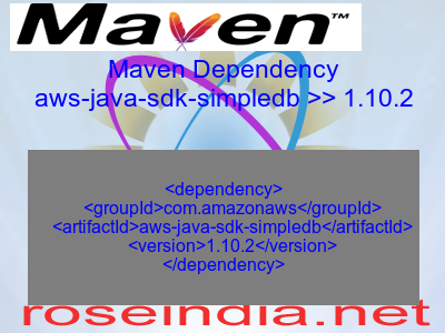 Maven dependency of aws-java-sdk-simpledb version 1.10.2