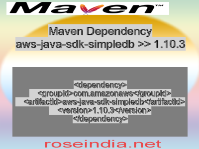 Maven dependency of aws-java-sdk-simpledb version 1.10.3