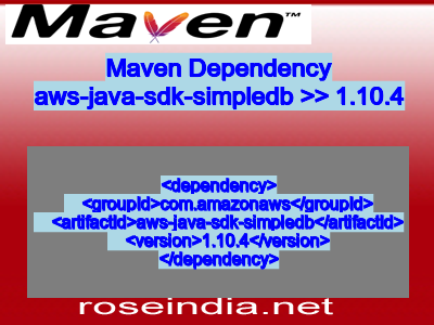 Maven dependency of aws-java-sdk-simpledb version 1.10.4