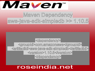 Maven dependency of aws-java-sdk-simpledb version 1.10.5