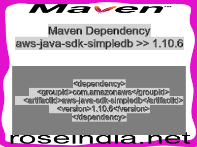 Maven dependency of aws-java-sdk-simpledb version 1.10.6