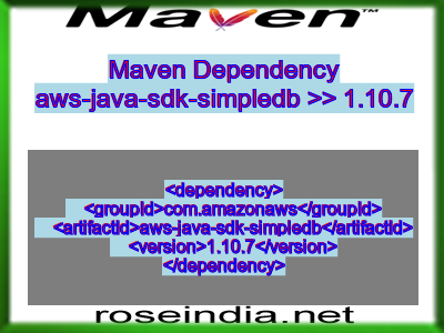 Maven dependency of aws-java-sdk-simpledb version 1.10.7