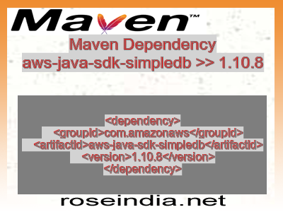 Maven dependency of aws-java-sdk-simpledb version 1.10.8