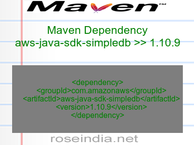 Maven dependency of aws-java-sdk-simpledb version 1.10.9
