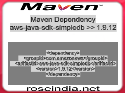 Maven dependency of aws-java-sdk-simpledb version 1.9.12