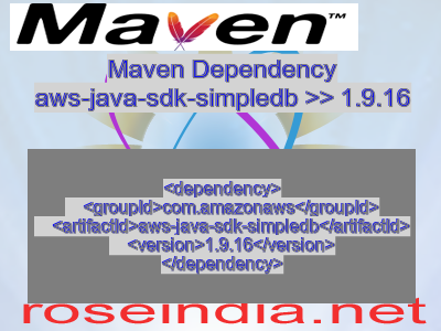 Maven dependency of aws-java-sdk-simpledb version 1.9.16